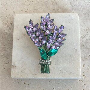 Anthropologie Purple and Green Brooch